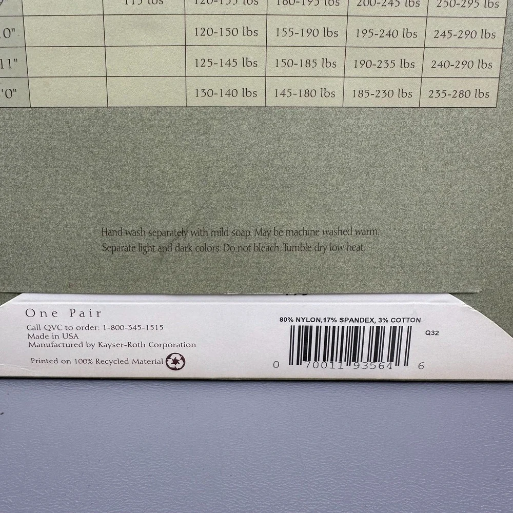 Legacy Legwear Body Shaper Pantyhose Size D Warm Beige 1 Pair A19744 Made in USA